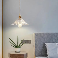 Retro Clear Glass Pendant Lamp Single Head Chandelier Cafe Bar Studio (9 Styles)