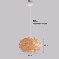 Exquisite Design Bamboo Handwoven Rattan Pendant Light (18 Styles)