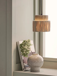 Artful Hand-Knitted Rattan Pendant (Various Styles)