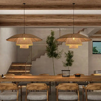 Retro Wabi-Sabi Rattan Pendant Light (Various Sizes)