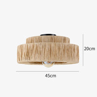 Artful Hand-Knitted Rattan Pendant (Various Styles)