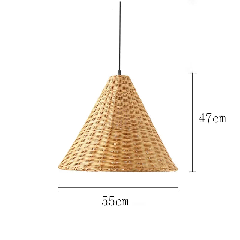 Minimalist Rattan Dou Pendant Light