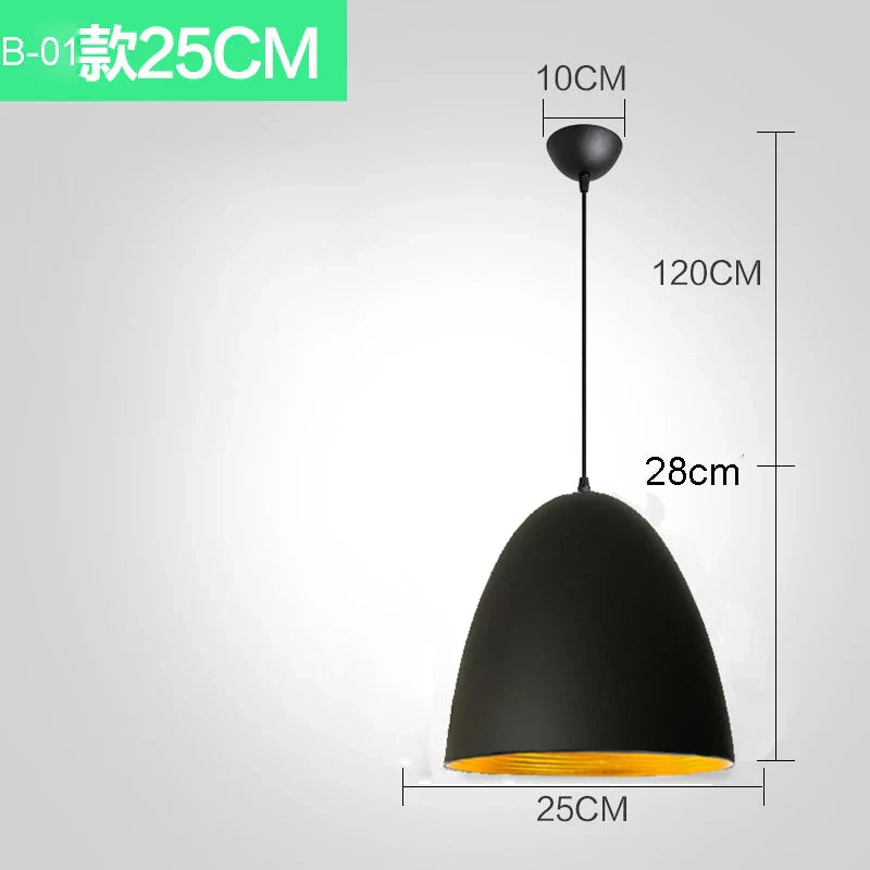 Nordic Retro Industrial Black Pendant Lamp Restaurant Bar Decor (Various Styles)
