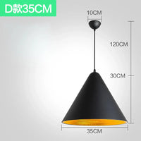 Nordic Retro Industrial Black Pendant Lamp Restaurant Bar Decor (Various Styles)