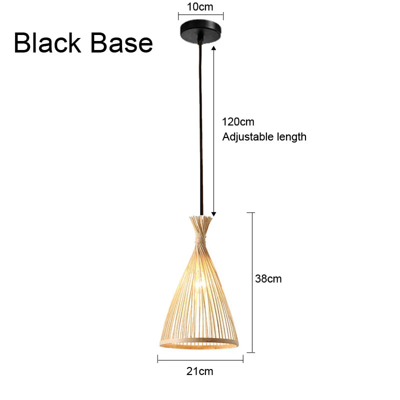 Exquisite Design Bamboo Handwoven Rattan Pendant Light (18 Styles)