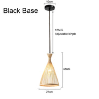 Exquisite Design Bamboo Handwoven Rattan Pendant Light (18 Styles)