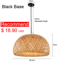Exquisite Design Bamboo Handwoven Rattan Pendant Light (18 Styles)
