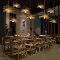 Natural Rattan Bamboo Woven Pendant (Various Styles and Sizes)