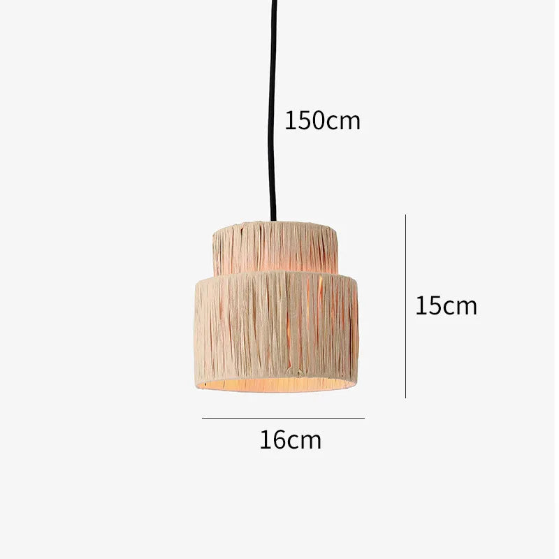 Artful Hand-Knitted Rattan Pendant (Various Styles)