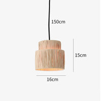 Artful Hand-Knitted Rattan Pendant (Various Styles)