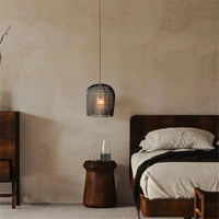 Wabi Sabi Rattan Pendant Light Handcrafted Elegance (Various Colors and Sizes)