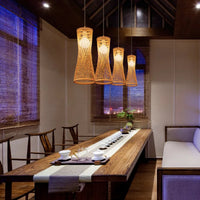 Exquisite Design Bamboo Handwoven Rattan Pendant Light (18 Styles)
