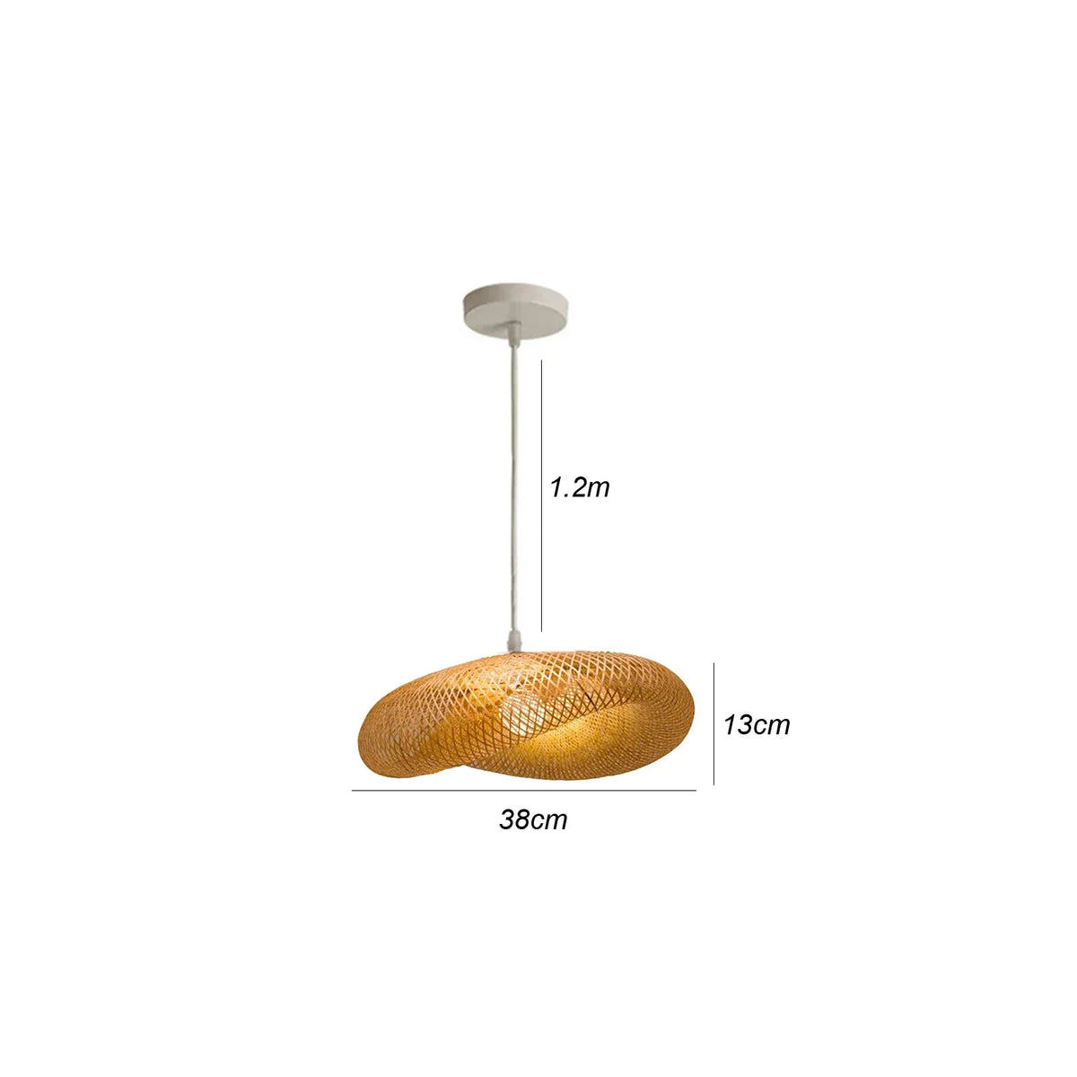 Bamboo Rattan LED Pendant Lamp Handwoven Natural Design (Various Styles, Colors and Sizes)