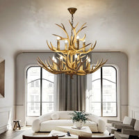 Retro LED Antler Chandelier Resin Pendant Lamp Decor Lighting (Various Sizes)