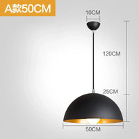 Nordic Retro Industrial Black Pendant Lamp Restaurant Bar Decor (Various Styles)