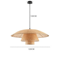 Retro Wabi-Sabi Rattan Pendant Light (Various Sizes)