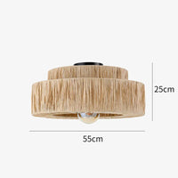 Artful Hand-Knitted Rattan Pendant (Various Styles)