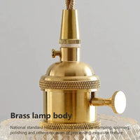 Retro Clear Glass Pendant Lamp Single Head Chandelier Cafe Bar Studio (9 Styles)