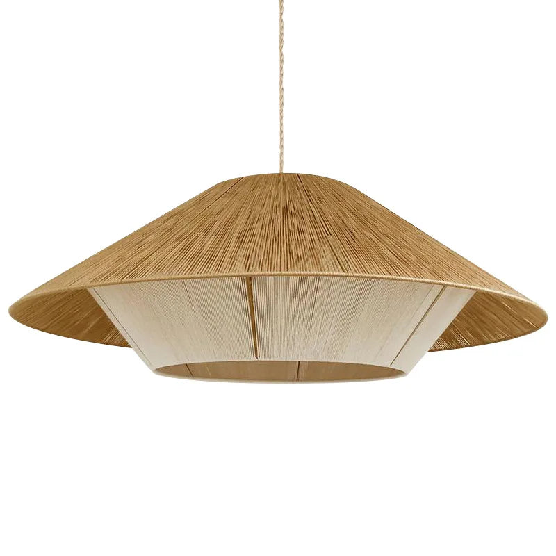 Japanese Retro Hemp Rope Pendant Lamp (Various Styles and Sizes)