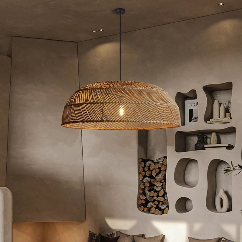 Flat Rattan Pendant (Various Sizes)