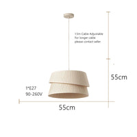 Nordic Minimalist Handmade Fabric Pendant Lamp Warm Lighting