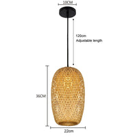 Exquisite Design Bamboo Handwoven Rattan Pendant Light (18 Styles)