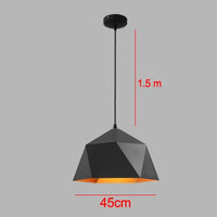 Nordic Retro Industrial Black Pendant Lamp Restaurant Bar Decor (Various Styles)