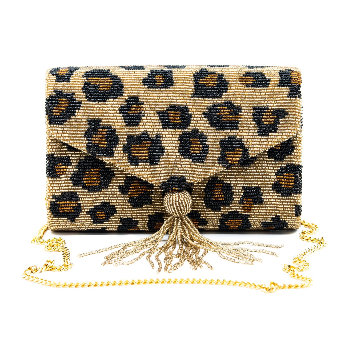 Small Animal Envelope Handbag with Tassel