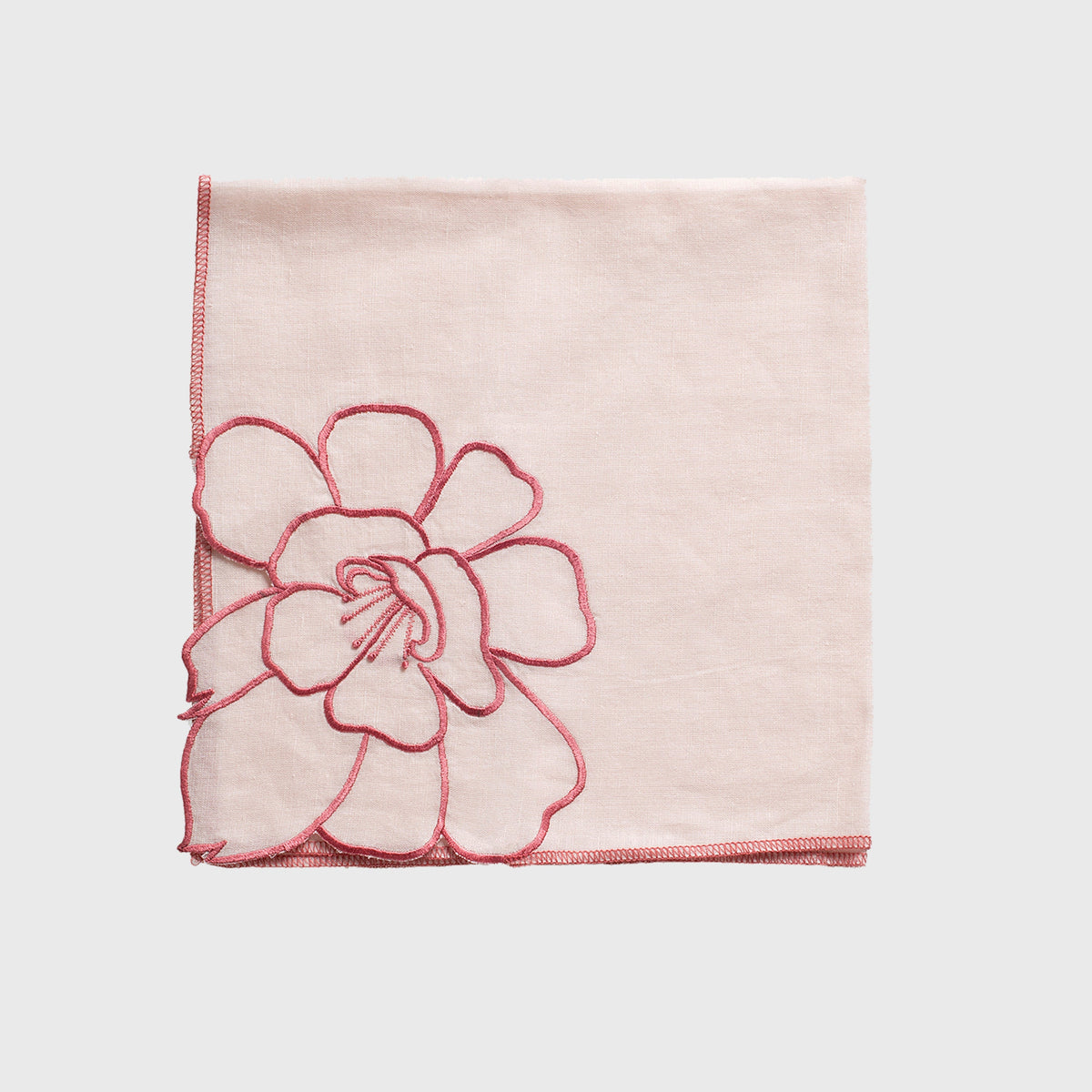 Peony Dinner Napkins – White (Set of 2)