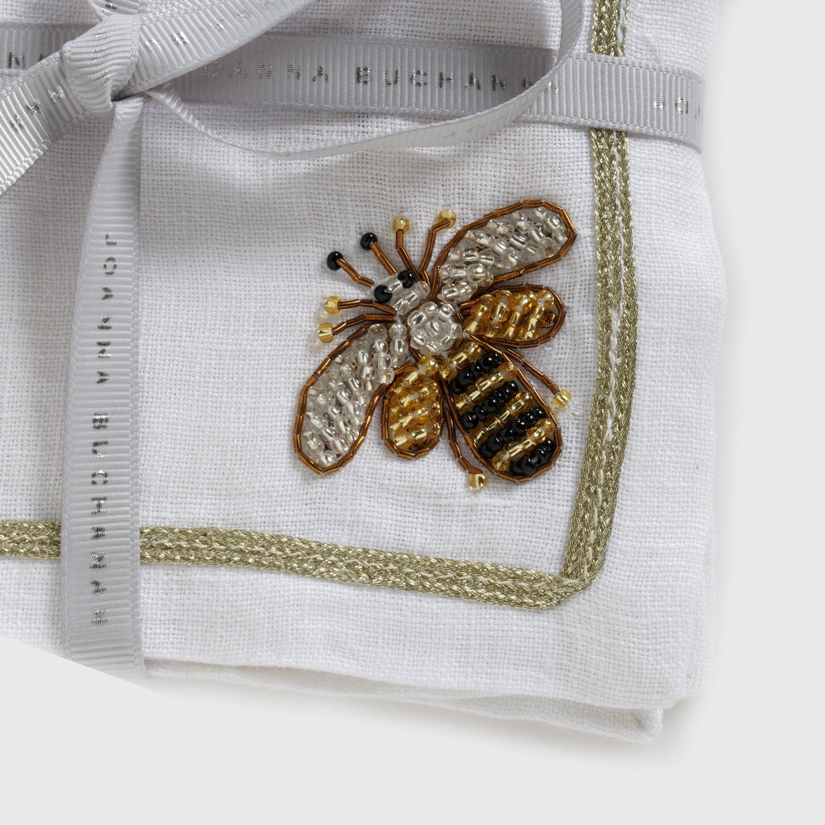 Stripey Bee Cocktail Napkins – Set of 4