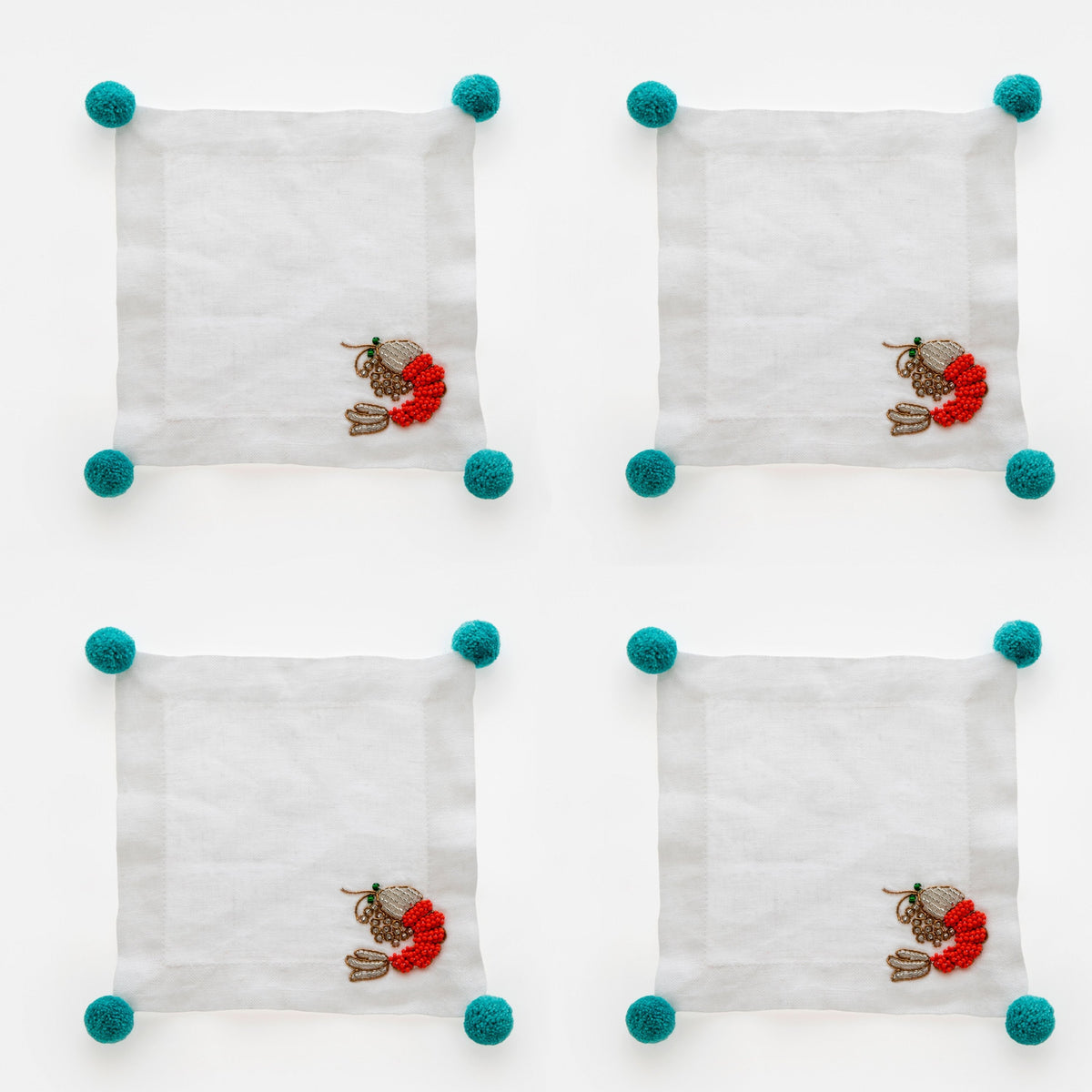 Shrimp Cocktail Napkins – Set of 4