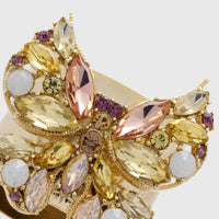 Jeweled Butterfly Napkin Rings – Yellow (Set of 2)