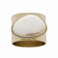 Gilt Edge Shell Napkin Rings – Mother of Pearl (Set of 2)
