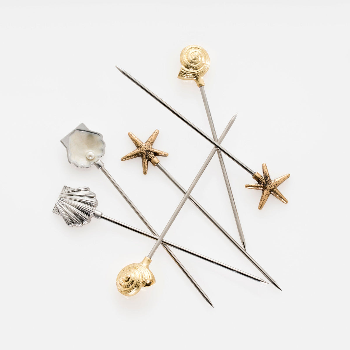 Shell Cocktail Picks – Set of 6