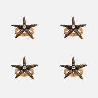 Starfish Skinny Napkin Rings – Bronze (Set of 4)