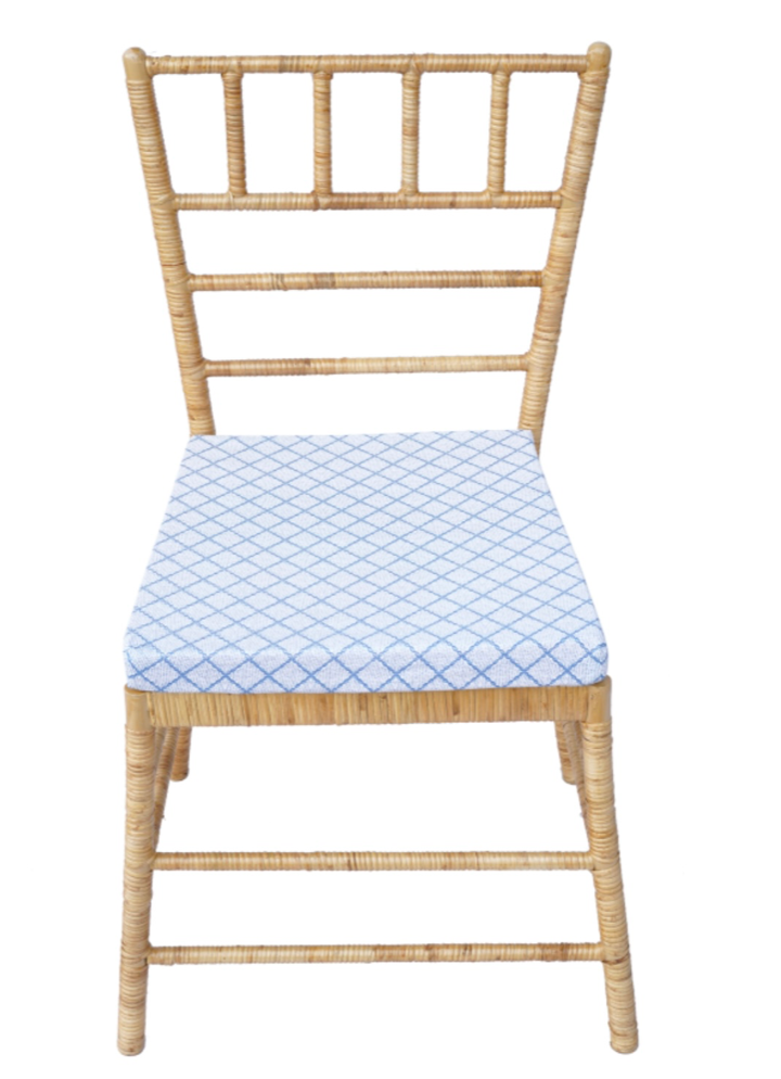 Straight Back Wicker Chair