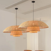 Retro Wabi-Sabi Rattan Pendant Light (Various Sizes)