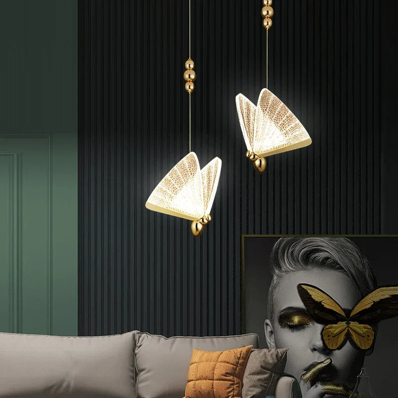 LED Butterfly Pendant Light Elegant Design (Various Colors)