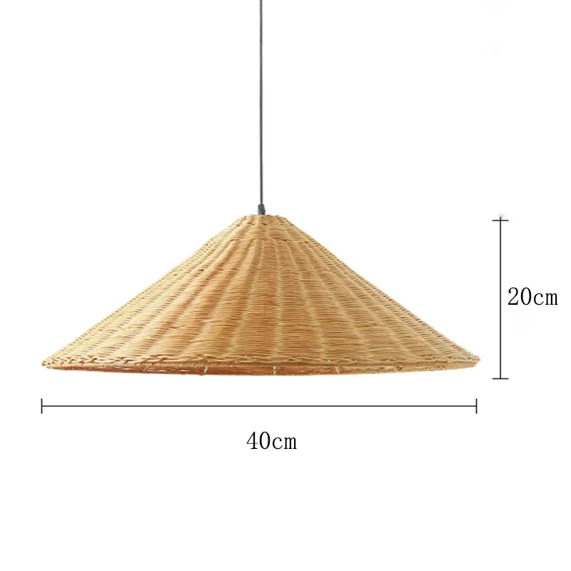 Minimalist Rattan Dou Pendant Light