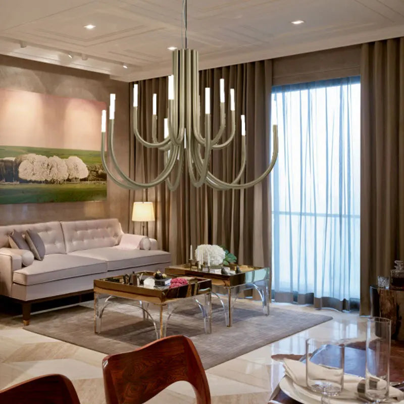 Modern Nordic Multiarm Chandelier (Various Colors and Sizes)