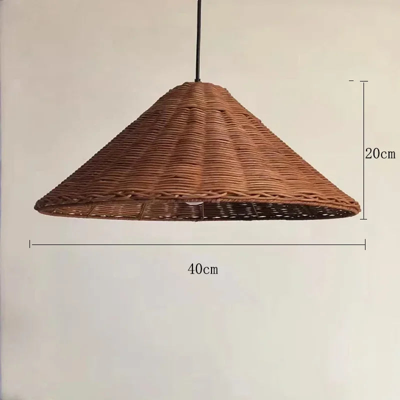 Minimalist Rattan Dou Pendant Light