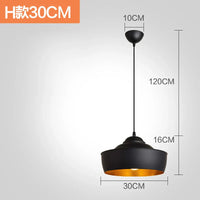 Nordic Retro Industrial Black Pendant Lamp Restaurant Bar Decor (Various Styles)