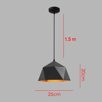 Nordic Retro Industrial Black Pendant Lamp Restaurant Bar Decor (Various Styles)