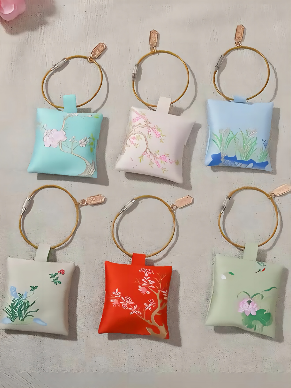 Traditional Chinese Keychain Sachets (Various Colors)
