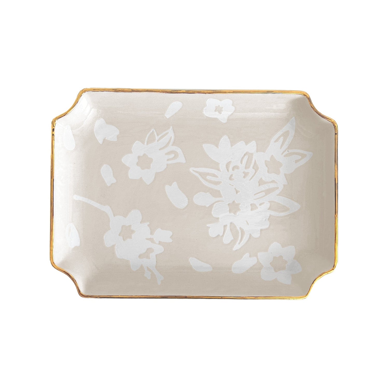 Sakura Trays with 22K Gold Accent (Various Colors)