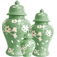 Sakura Ginger Jars in Cabbage Patch Green (Various Sizes)