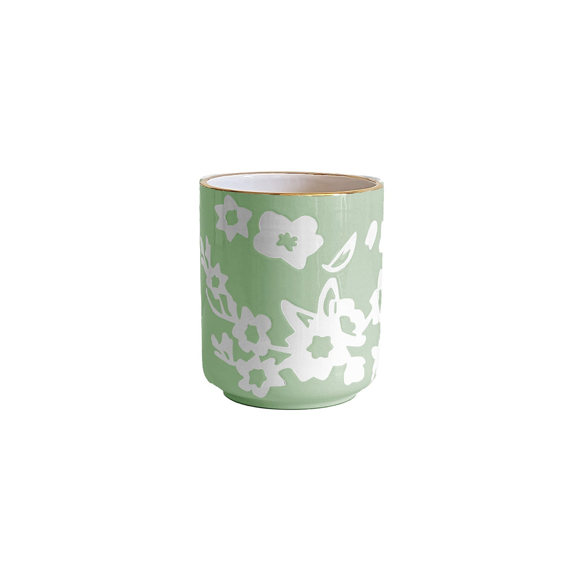 Sakura Vase with 22K Gold Accent (Various Sizes & Colors)