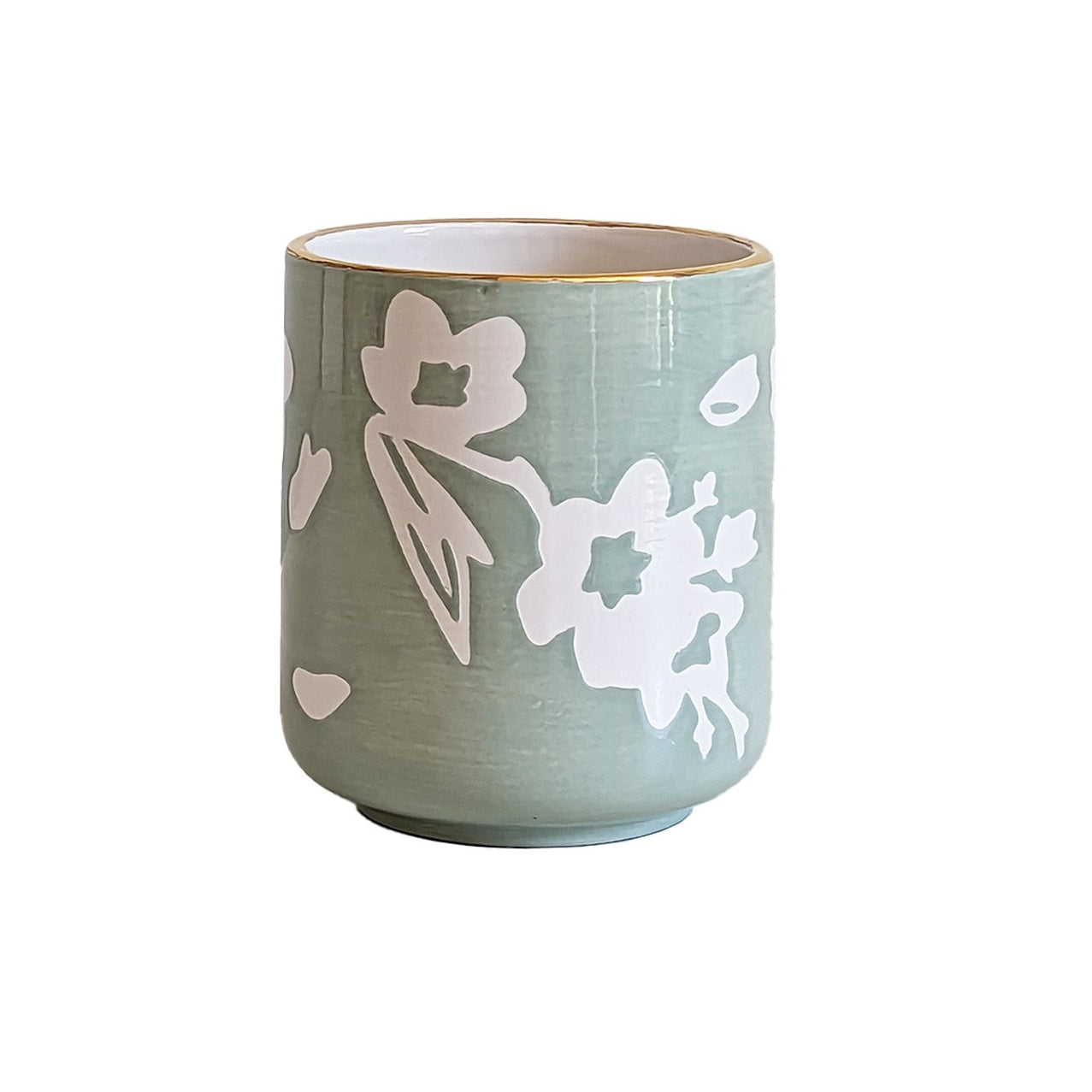 Sakura Vase with 22K Gold Accent (Various Sizes & Colors)