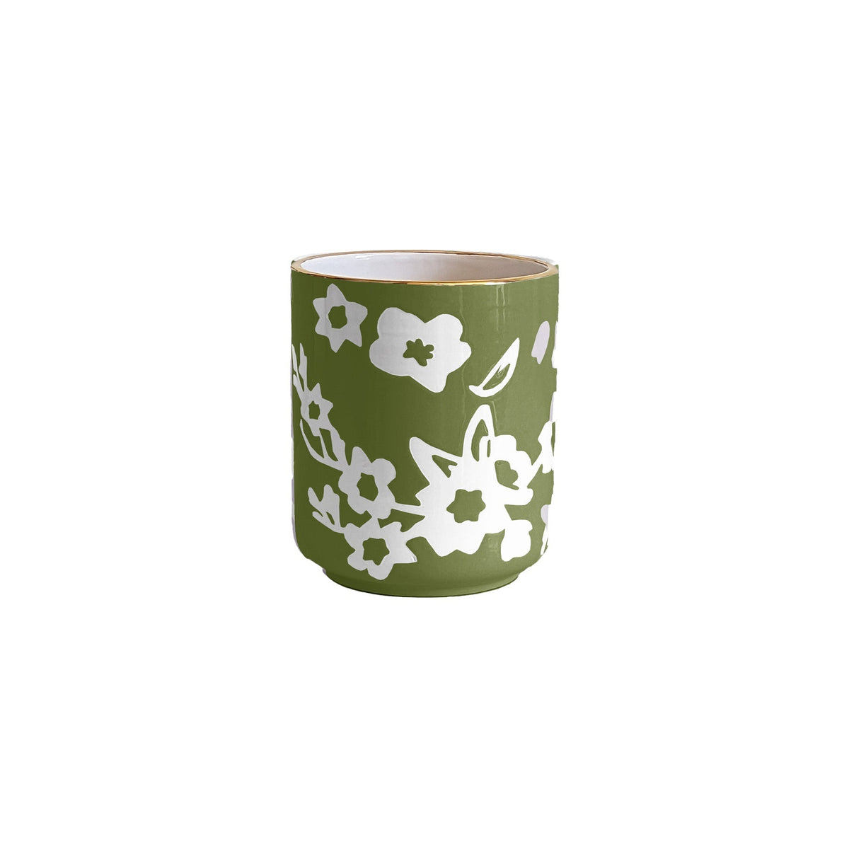 Sakura Vase with 22K Gold Accent (Various Sizes & Colors)