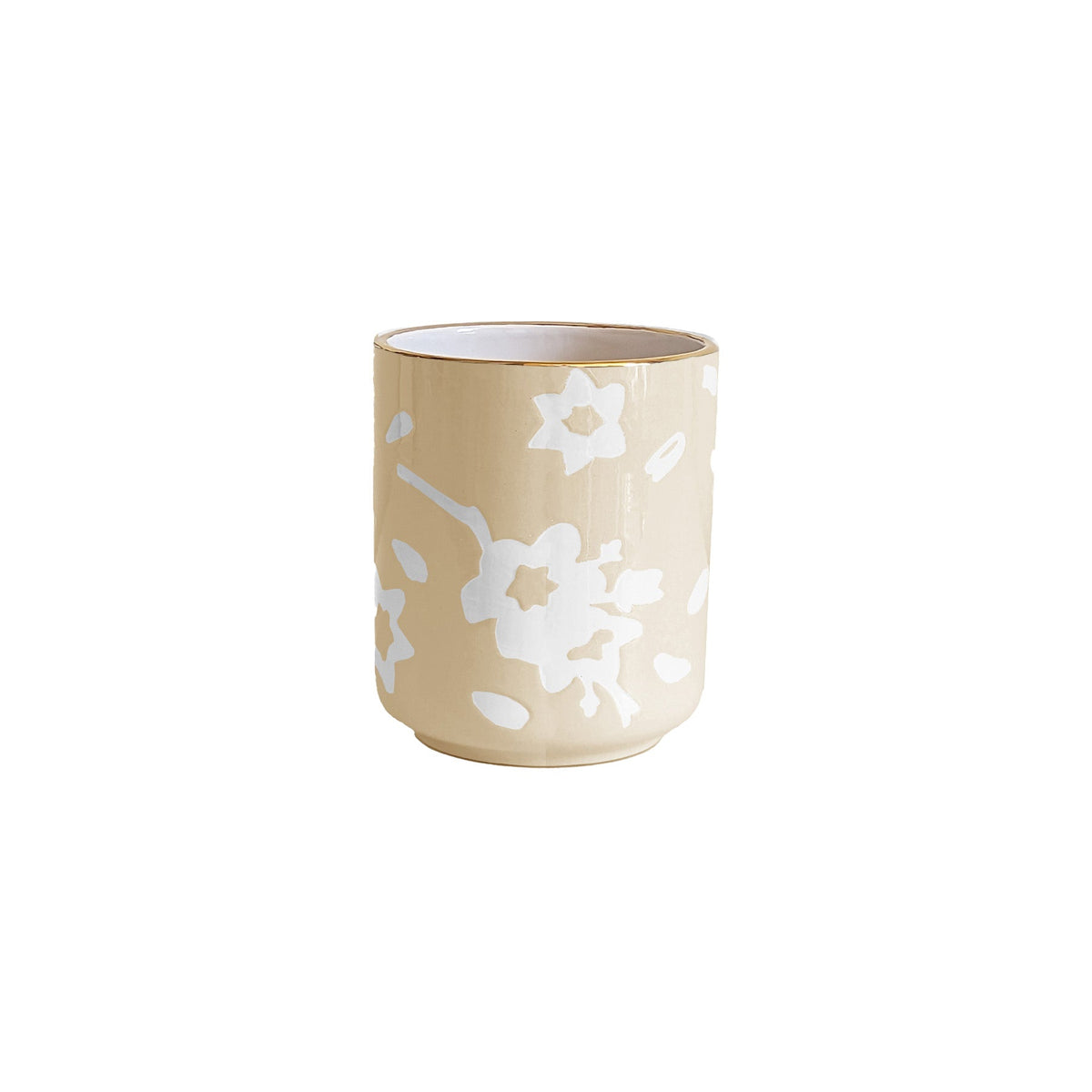 Sakura Vase with 22K Gold Accent (Various Sizes & Colors)